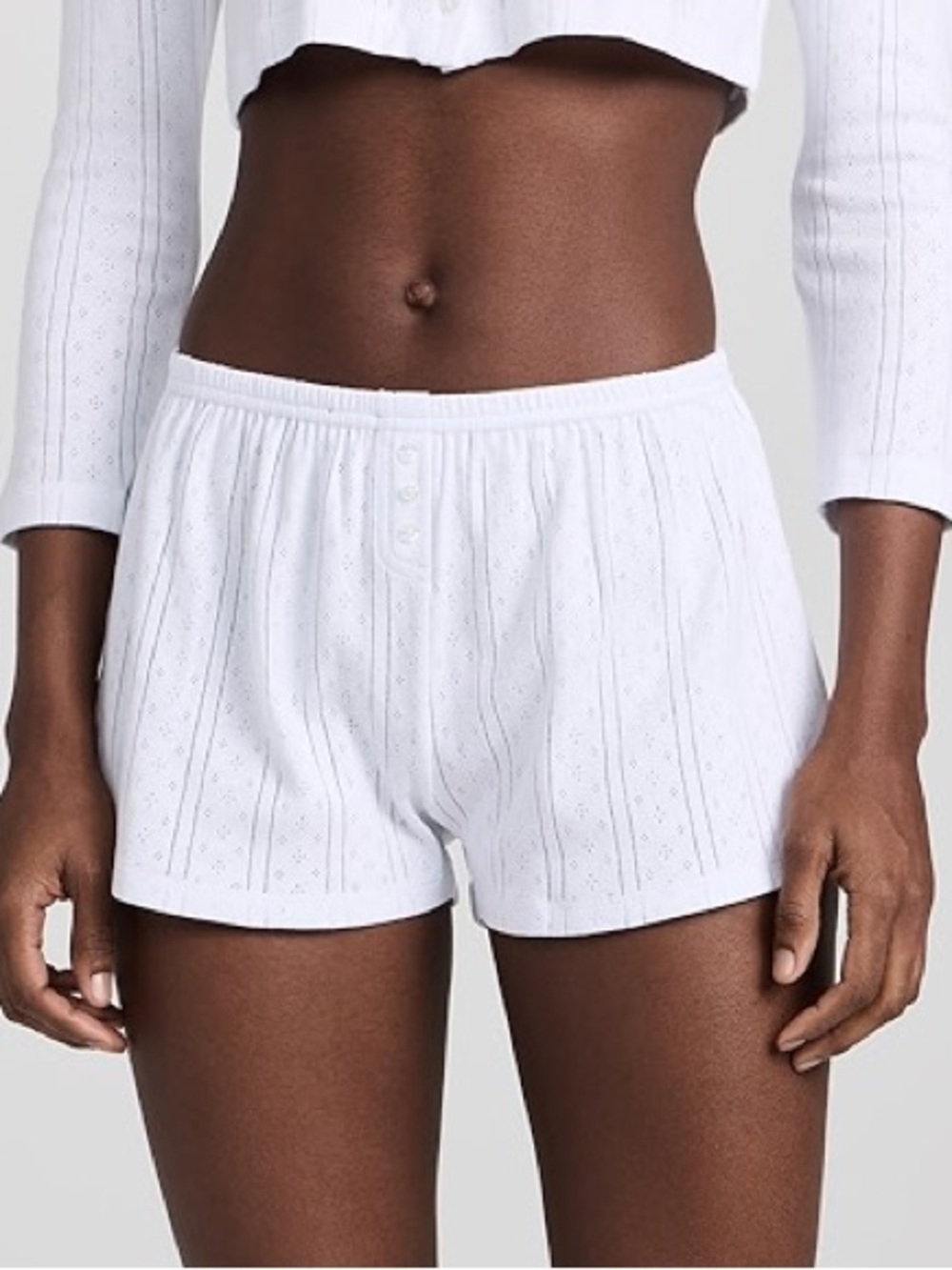 Eberjey pointelle pajamas shorts frida bamboo micro stretchy elastic sexy